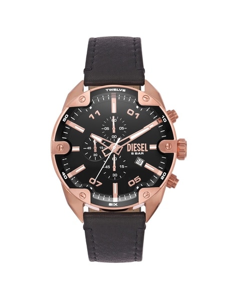 Buy Diesel Men's Rasp Three-Hand Black Leather Watch NIB DZ1841 NEW Online  at Lowest Price Ever in India | Check Reviews & Ratings - Shop The World