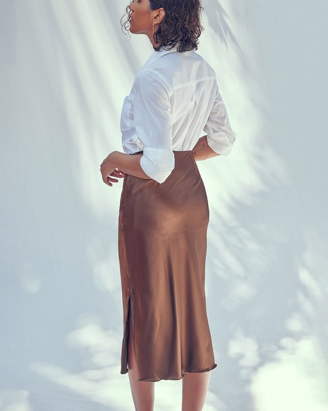 brown skirt online