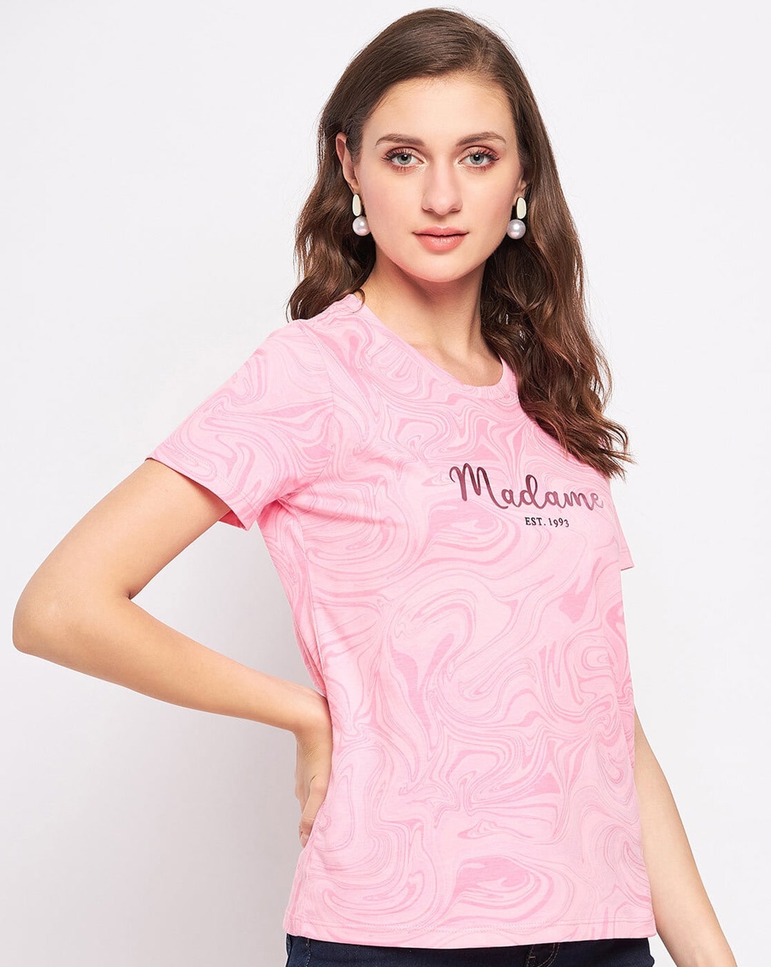 Buy Pink Tshirts for Women by LAASA Online