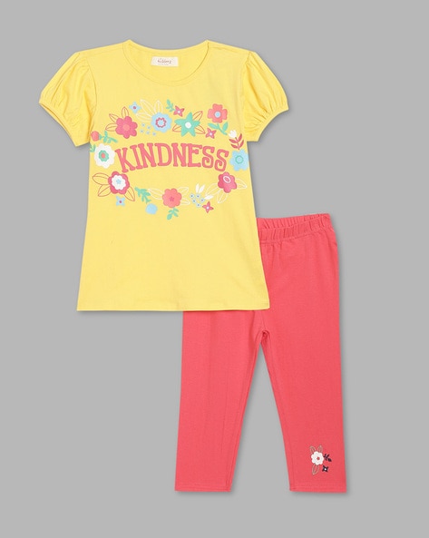 Buy Girls TShirts Pants Set Summer Outfits 2PC Solid Color 410 Years  Gray at Amazonin