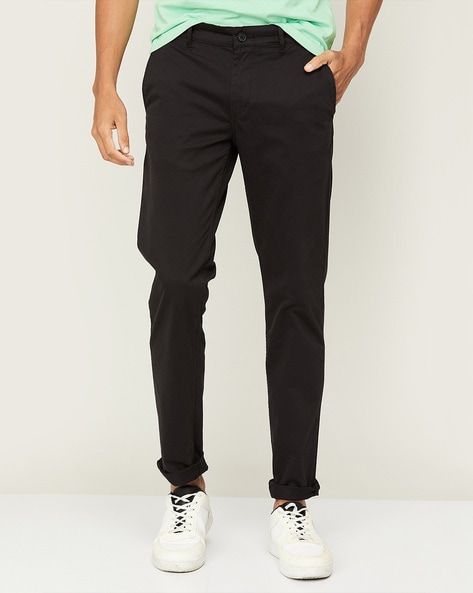 Buy Black Trousers & Pants for Men by FAME FOREVER BY LIFESTYLE Online |  Ajio.com