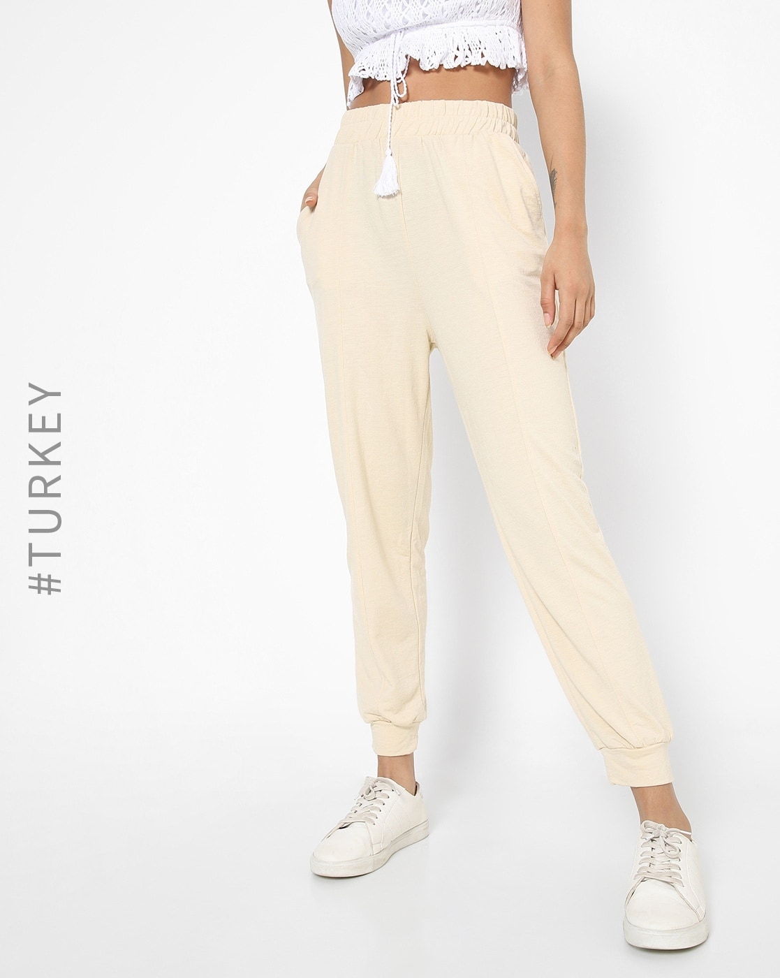 Buy Beige Trousers  Pants for Women by Outryt Online  Ajiocom