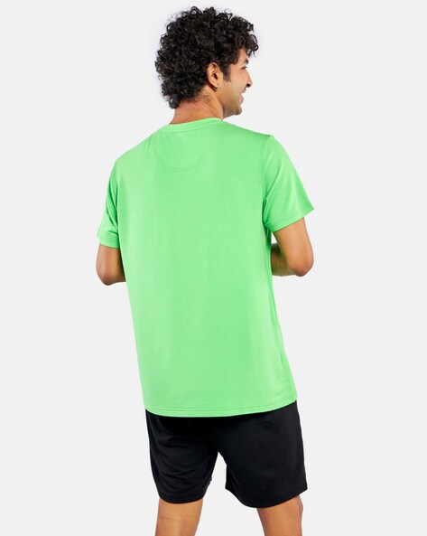 Buy Gaiam men slim fit short sleeve training t shirt basil green