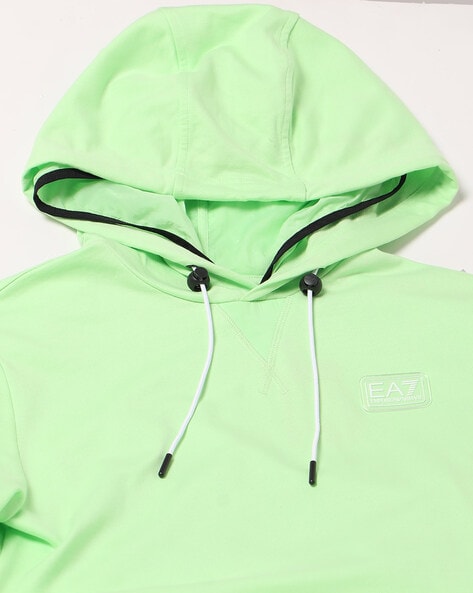 Green sale ea7 hoodie