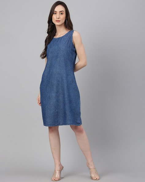 Womens Denim Tube Dress - Lt. Indigo – Honor The Gift