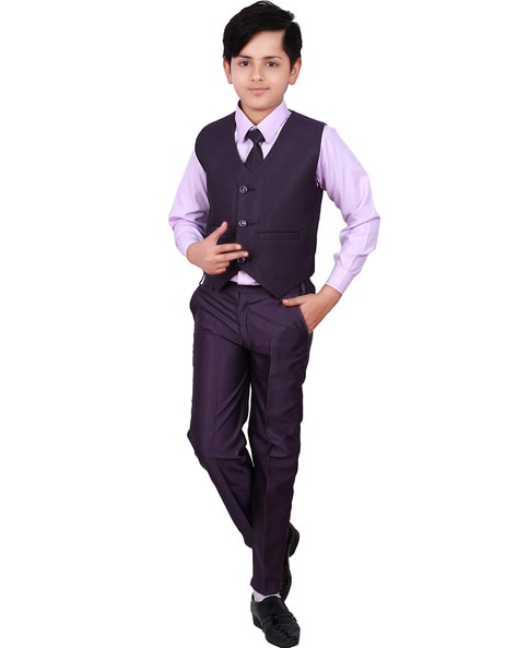 Boys purple cheap dress shirt