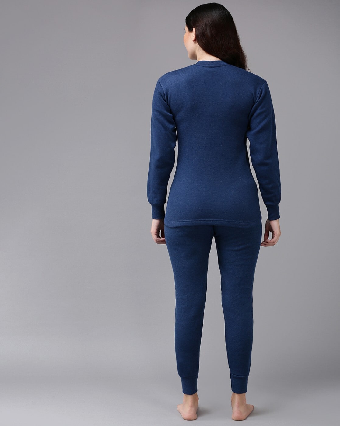 Buy Touch Wool Women Blue Thermal Set XL Online at Best Prices in India -  JioMart.