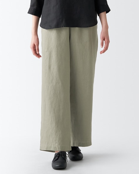 muji hakama pants! in colour beige super... - Depop