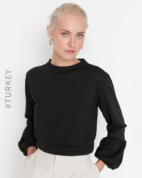 Buy Black Sweatshirt & Hoodies for Women by TRENDYOL Online