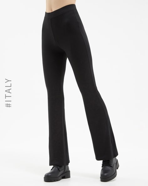 Buy Women Stretch Bootleg Trousers Casual Wear Elasticated High Waist  Bootcut Yoga Pants Online at desertcartINDIA