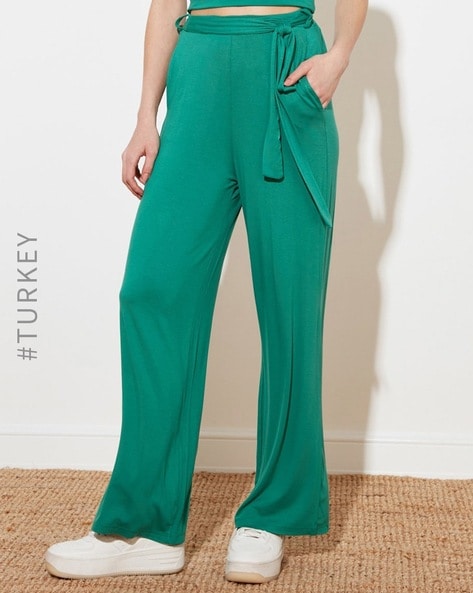 Buy Camel Trousers & Pants for Women by TRENDYOL Online | Ajio.com