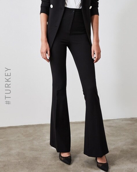 Women's Designer Zara Size XS Uk 10 Vintage Style Brown Bootcut Trousers |  eBay