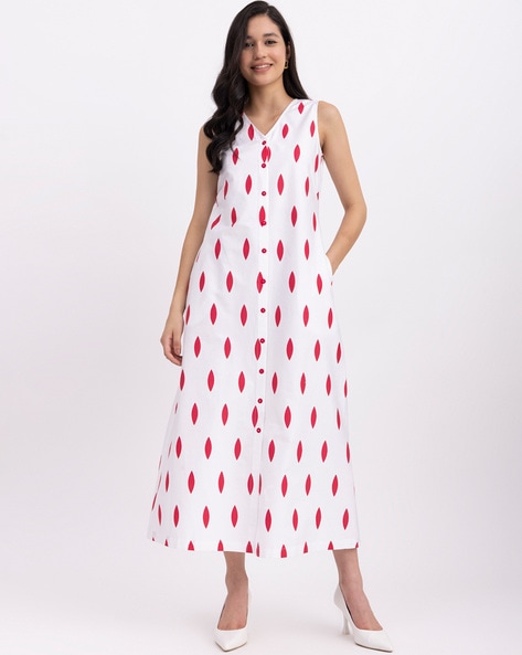 Buy Women Green Printed Front Open Short Sleeve Dress Online in India -  Monte Carlo