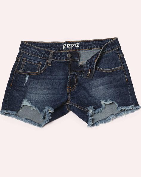 American Eagle Solid Women Blue Denim Shorts - Buy American Eagle Solid  Women Blue Denim Shorts Online at Best Prices in India