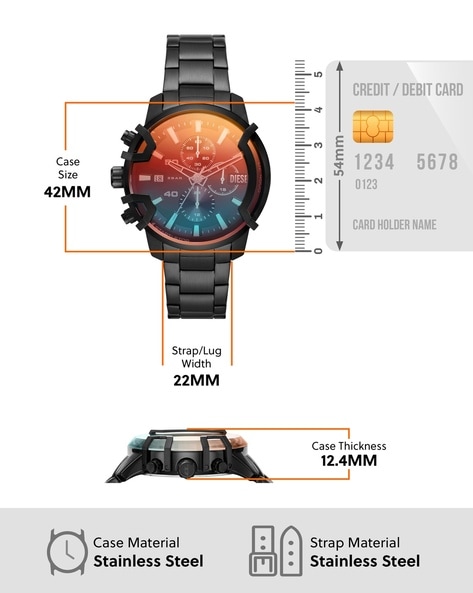 Buy DIESEL DZ4605 Griffed Chronograph Watch with Stainless Steel