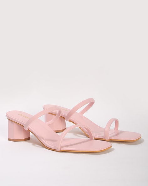 Buy Pink Heeled Sandals for Women by Outryt Online Ajio