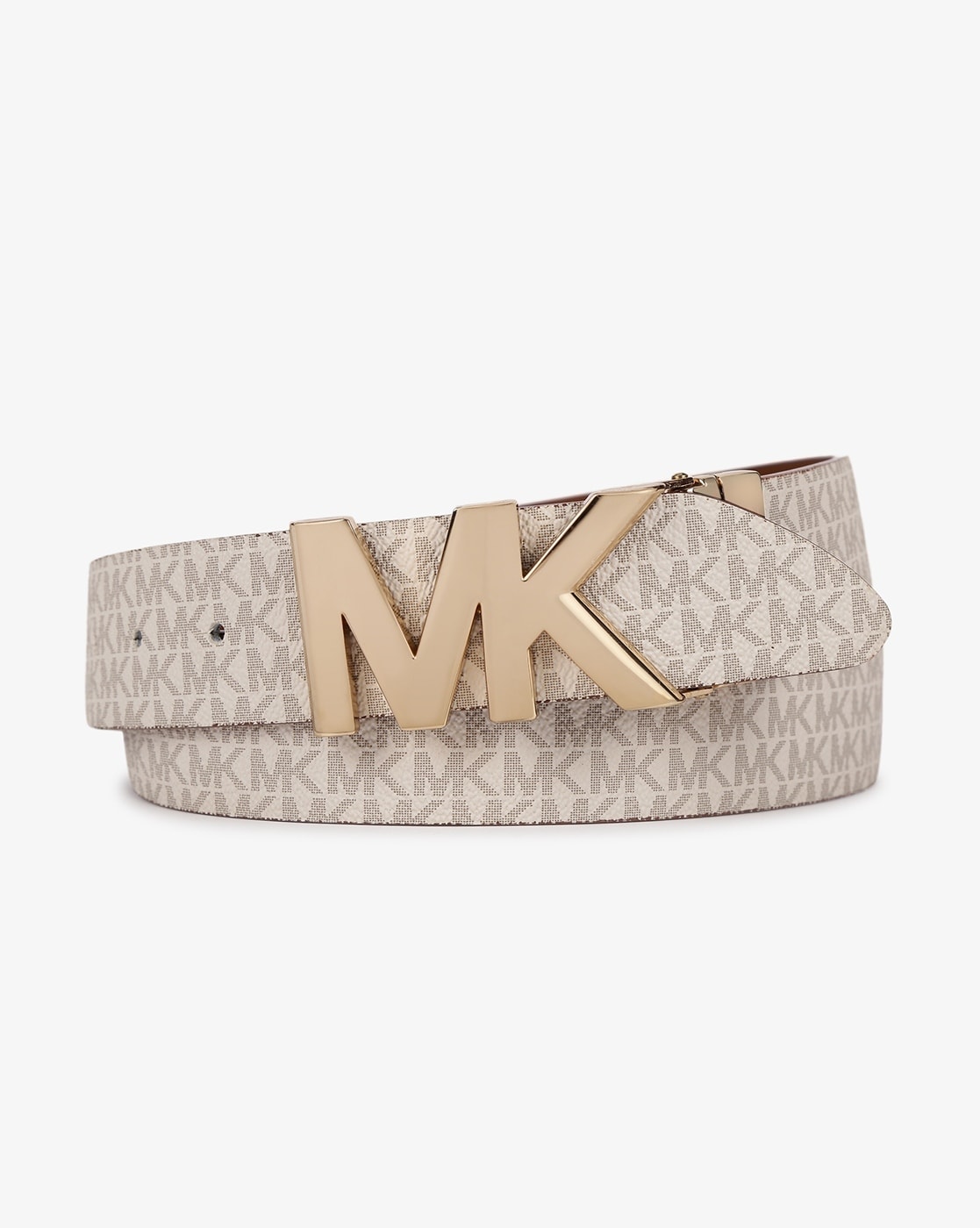 Michael Kors Women's Twist Reversible 30mm MK Logo Leather Belt