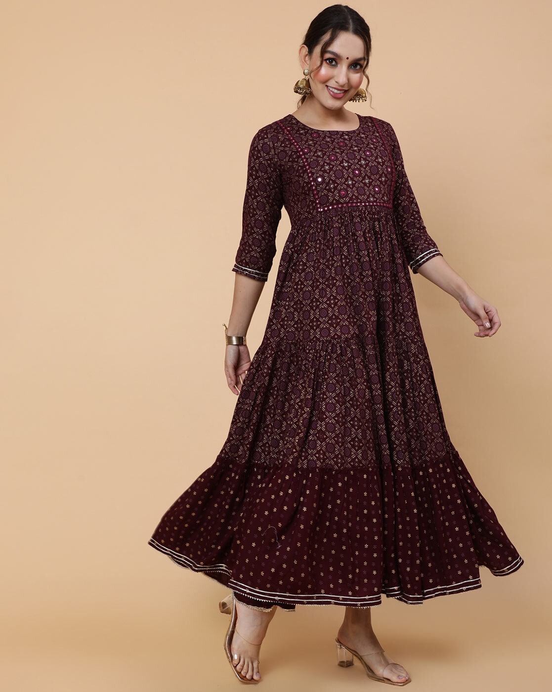 Beautiful Printed Dress. | Long kurti designs, Designer kurti patterns, Kurti  designs