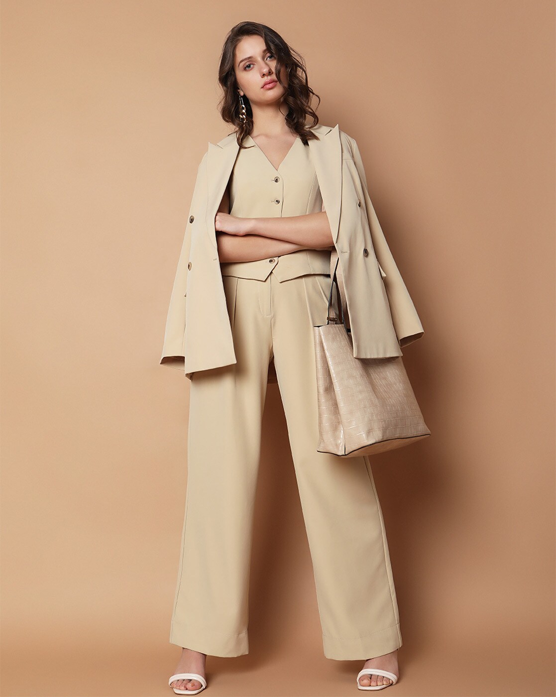 Buy Irish Cream Trousers & Pants for Women by Vero Moda Online