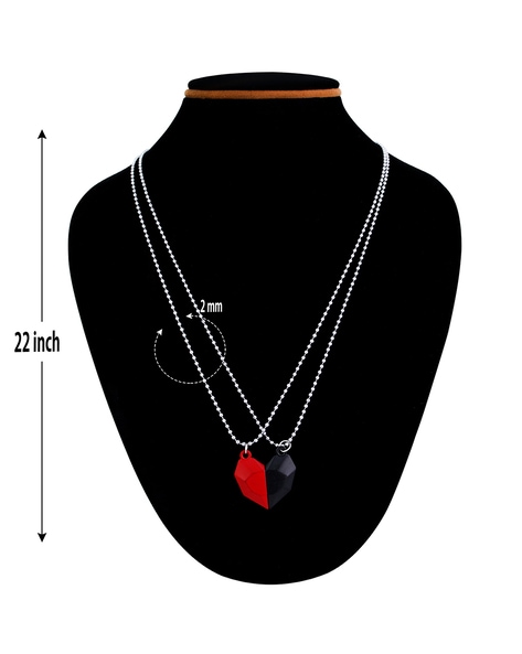 ONODEG 2 Pieces Magnet Love Heart Matching Necklace for India | Ubuy