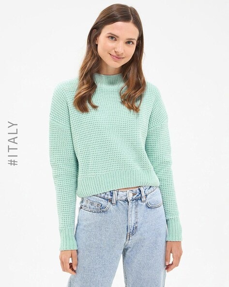 Tall Basic Waffle Knitted Sweater