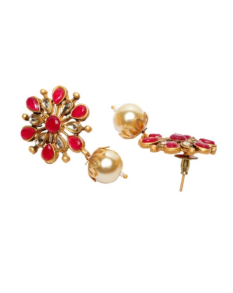 latest gold and coral earrings design2023|| #goldearrings #coraljewerly  #dailywearearring #earrings - YouTube
