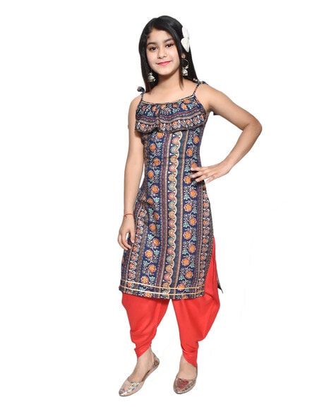 Buy Navy blue Ethnic Wear Sets for Girls by ARSHIA FASHIONS Online