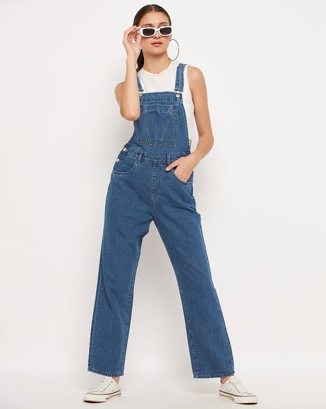 Buy Ice Blue Jumpsuits &Playsuits for Women by MADAME Online 