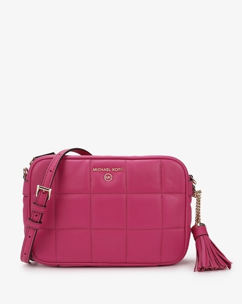 Buy Michael Kors Jet Set Travel Medium Saffiano Leather Crossbody Bag, Berry Color Women