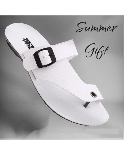 Buy White Flip Flop Slippers for Men by TRZ Online Ajio