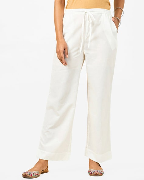 Fabindia Casual Trousers : Buy Fabindia Cream Cotton Solid Trouser Online |  Nykaa Fashion.