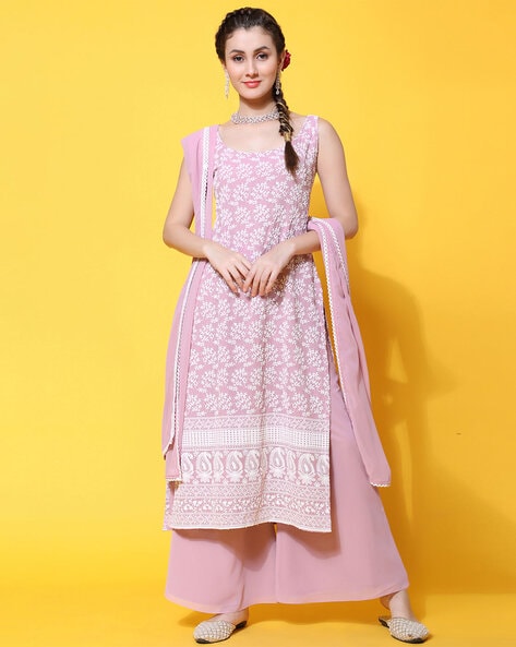 Buy Pink Kurta Suit Sets for Women by BLACK SCISSOR Online