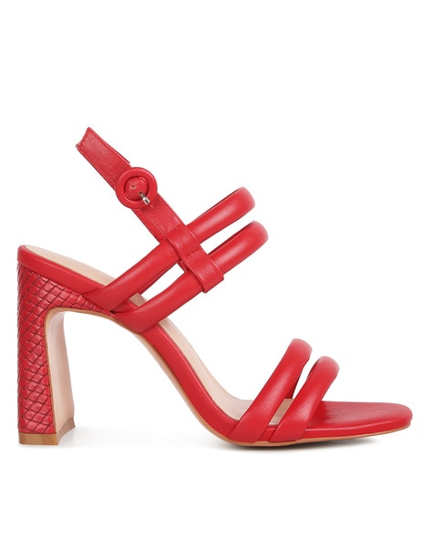 Block heel buckle sandals hot sale