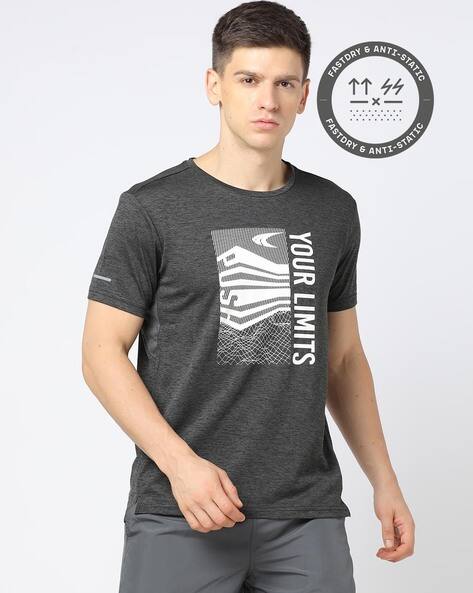PERFORMAX Regular Fit Graphic Print Fastdry Crew-Neck T-Shirt