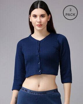 lux cott's wool Pack of 2 Button Closure Thermal Top-picture-32