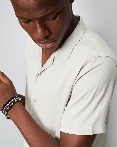 Cuban collar shirt clearance h&m