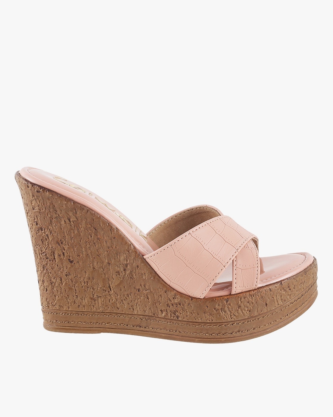 Tan and Blush Pink Troya Reversible Wedge Heels – Unclaimed Baggage