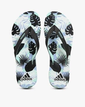 Women Oscillo Tropical Print Thong-Strap Flip-Flops