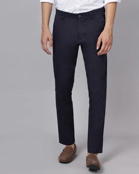 Buy Navy Blue Trousers & Pants for Men by JOHN PLAYERS SELECT Online