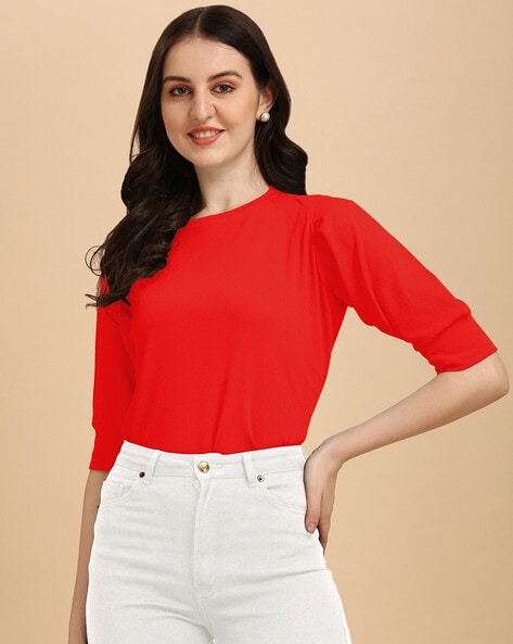 Buy Red Tops for Women by Wedani Online