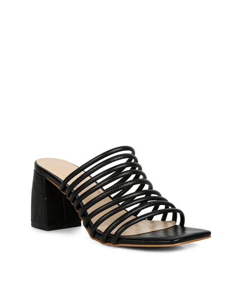 Strappy block heel sandals new arrivals