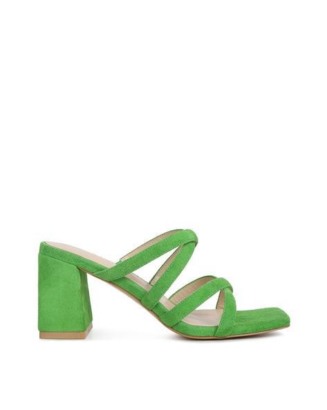 Green block heel discount sandals