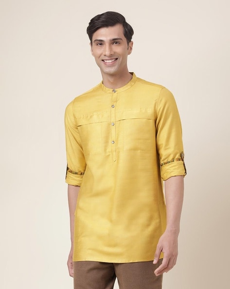 Buy Mustard Kurtas for Men by Fabindia Online Ajio