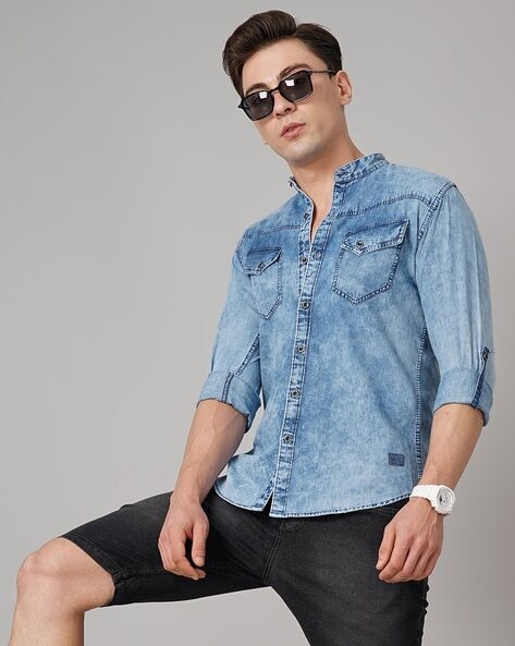 Buy Blue Shirts for Men by Temple Of Denim Online | Ajio.com