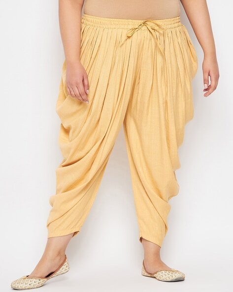 Striped Salwar with Elasticated Drawstring Waist Price in India