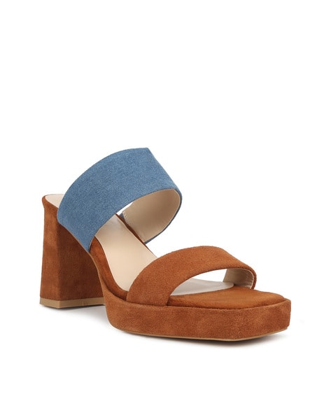 Buy Tan Heeled Sandals for Women by Rag Co Online
