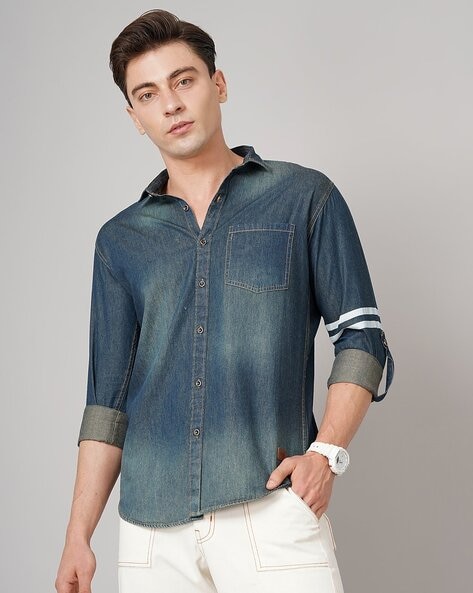 Buy Indigo Classic Twill Shirt Online at Best Price in India - Suvidha  Stores