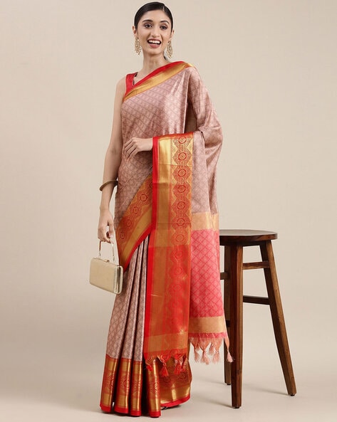 RADHA LAKSHMI Women's Kanjivaram Soft Banarasi Silk Saree With Blouse piece(multi  colour) : Amazon.in: Fashion