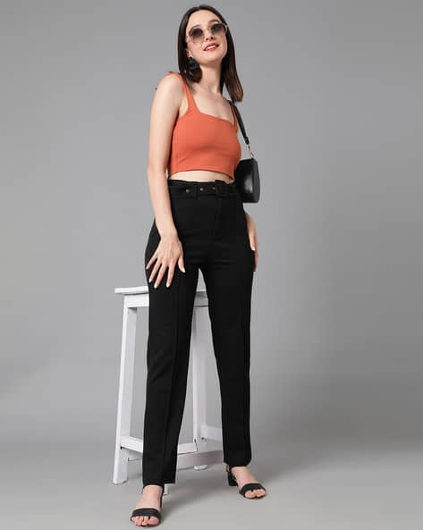 High Rise Slim-Fit Pants