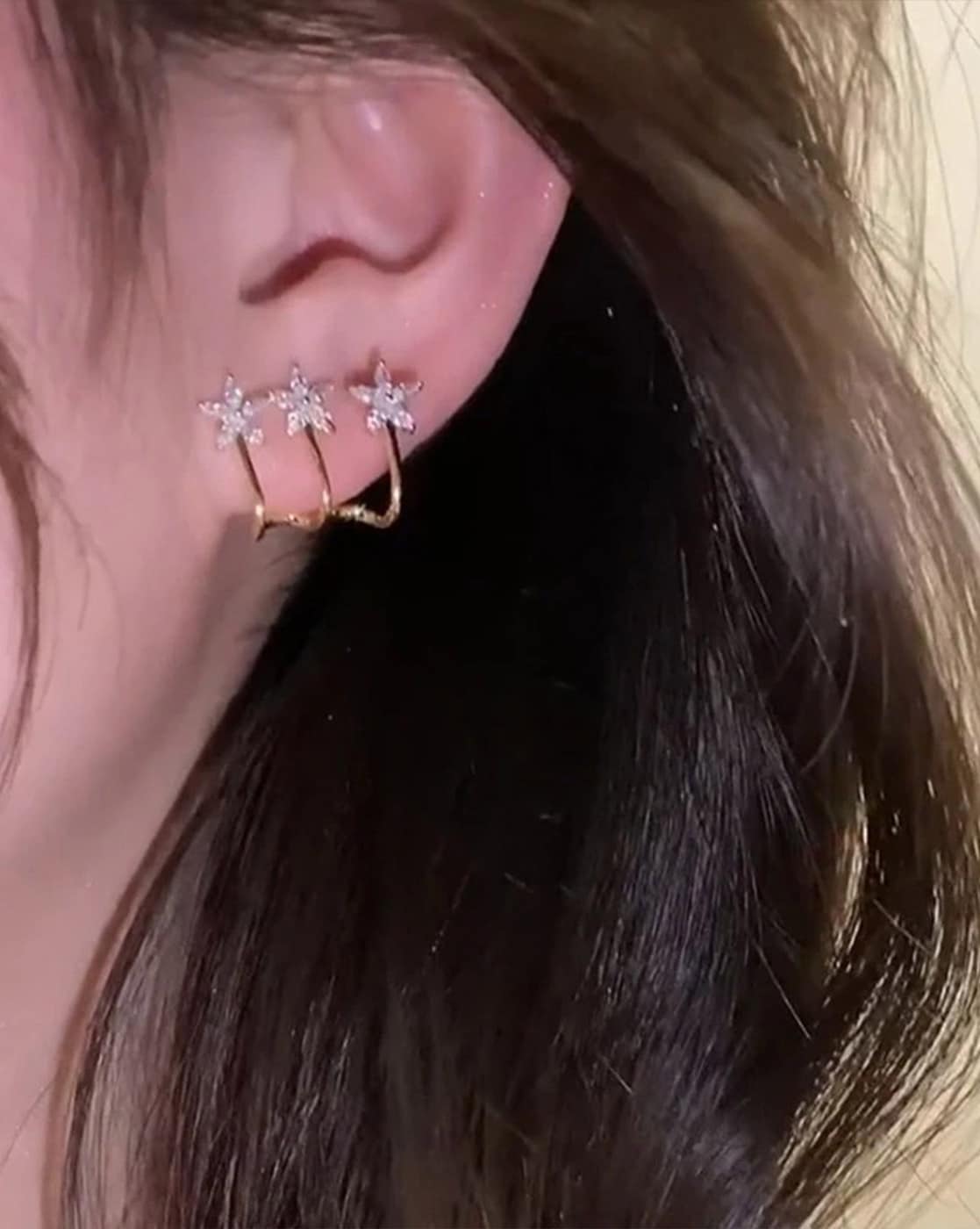 Double Pierced Hoop Earrings – Hoops By Hand